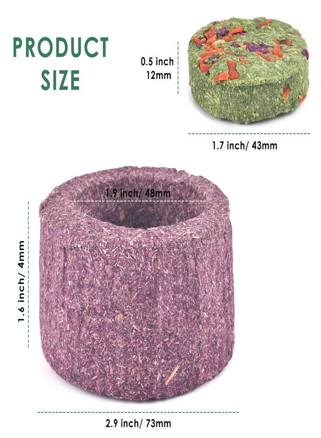 ERKOON 100% Edible Premium Timothy Hay Chew A Bowl for Rabbits, Chinchilla Treats, Chew Toys for Teeth Guinea Pigs and Mice (Purple) - Image 2